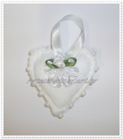 Coração de Feltro Branco 10 unid